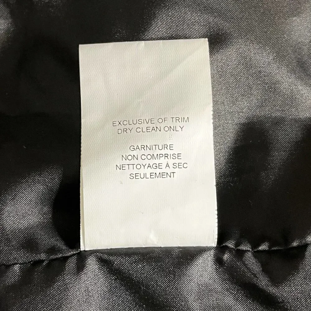 Robert Kitchen Canada Wool Blend Boucle Blazer M Double Breasted Coat Peony Blac - Picture 9 of 9